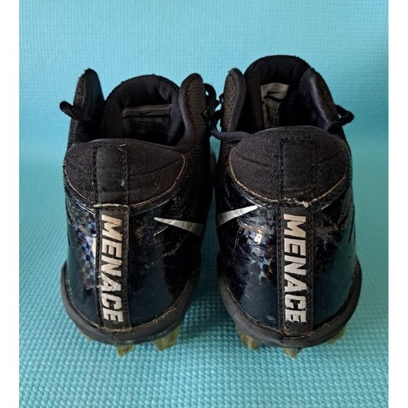 Nike Size 8 Mens Alpha Menace Pro Mid Football Cleats Black Silver - Picture 4 of 12